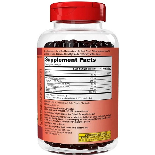 روغن کریل کرکلند 180 عدد Kirkland Signature Krill Oil