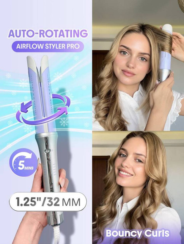 دستگاه فرکننده کرلی مو شیگلم مدل Airflow Styler Pro با فناوری باد خنک سایز32