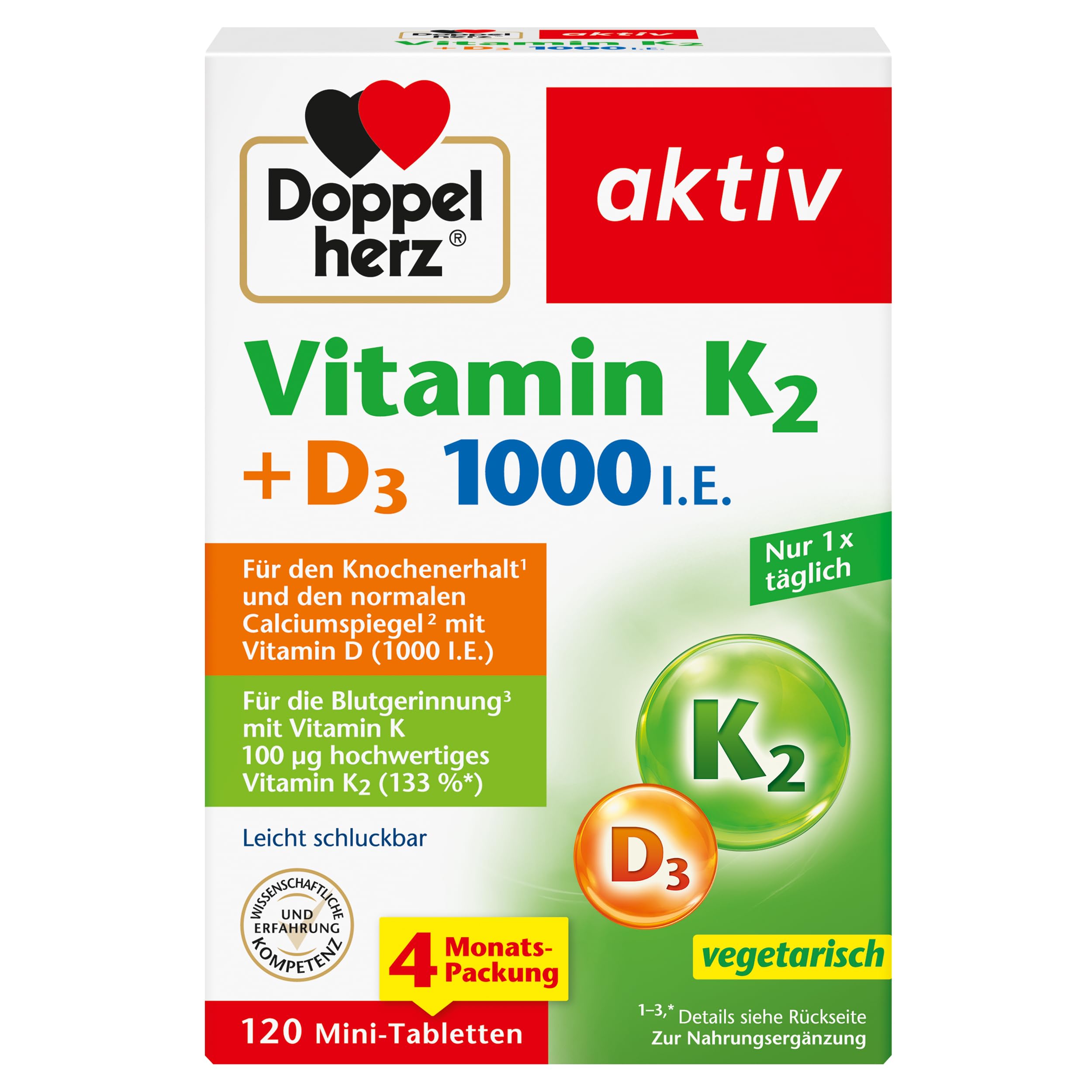 ویتامین k2 و (2500)D3 داپل هرز