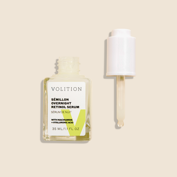 سرم شب رتینول ولیشن بیوتی با نیاسینامید و هیالورونیک اسید ساخت آمریکا Volition Beauty Sémillon Overnight Retinol Serum with Niacinamide + Hyaluronic Acid (35ml)