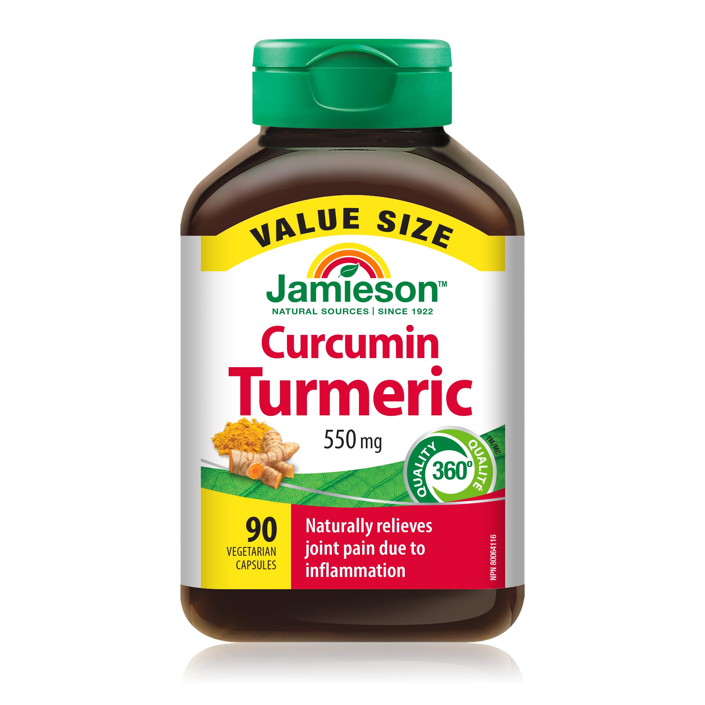 کپسول زردچوبه Jamieson Turmeric Curcumin 550mg جیمیسون (90 عددی)