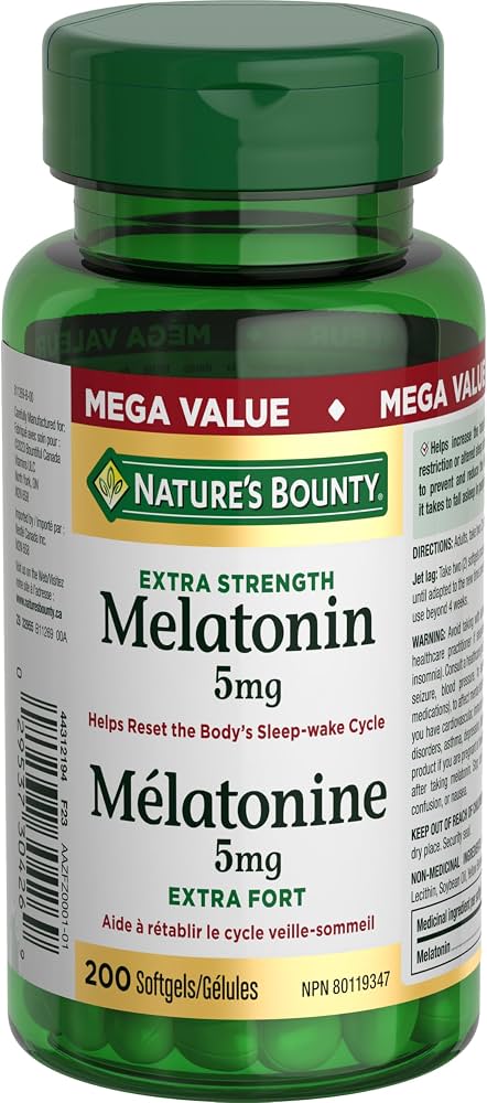 قرص ملاتونین Maximum Strength 10mg نیچرز بونتی (80 عددی)