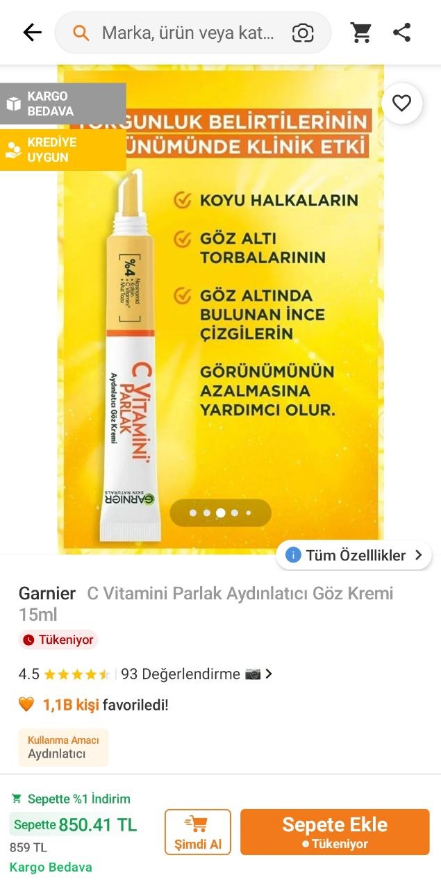 دورچشم ضدچروک و ضد سیاهی گارنیه