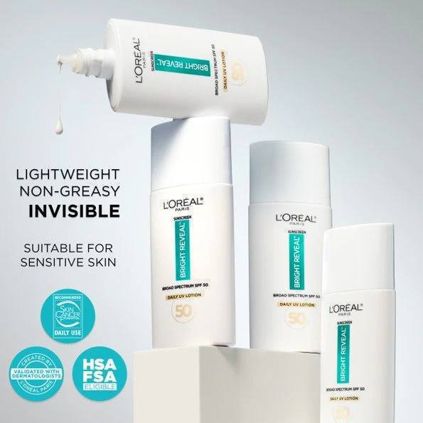 ضد آفتاب ضدلک لورال SPF50 مدل BRIGHT REVEAL